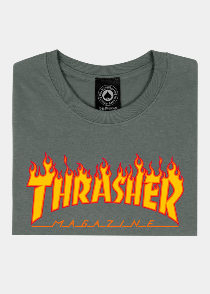 CAMISETA THRASHER LLAMA GRIS 2