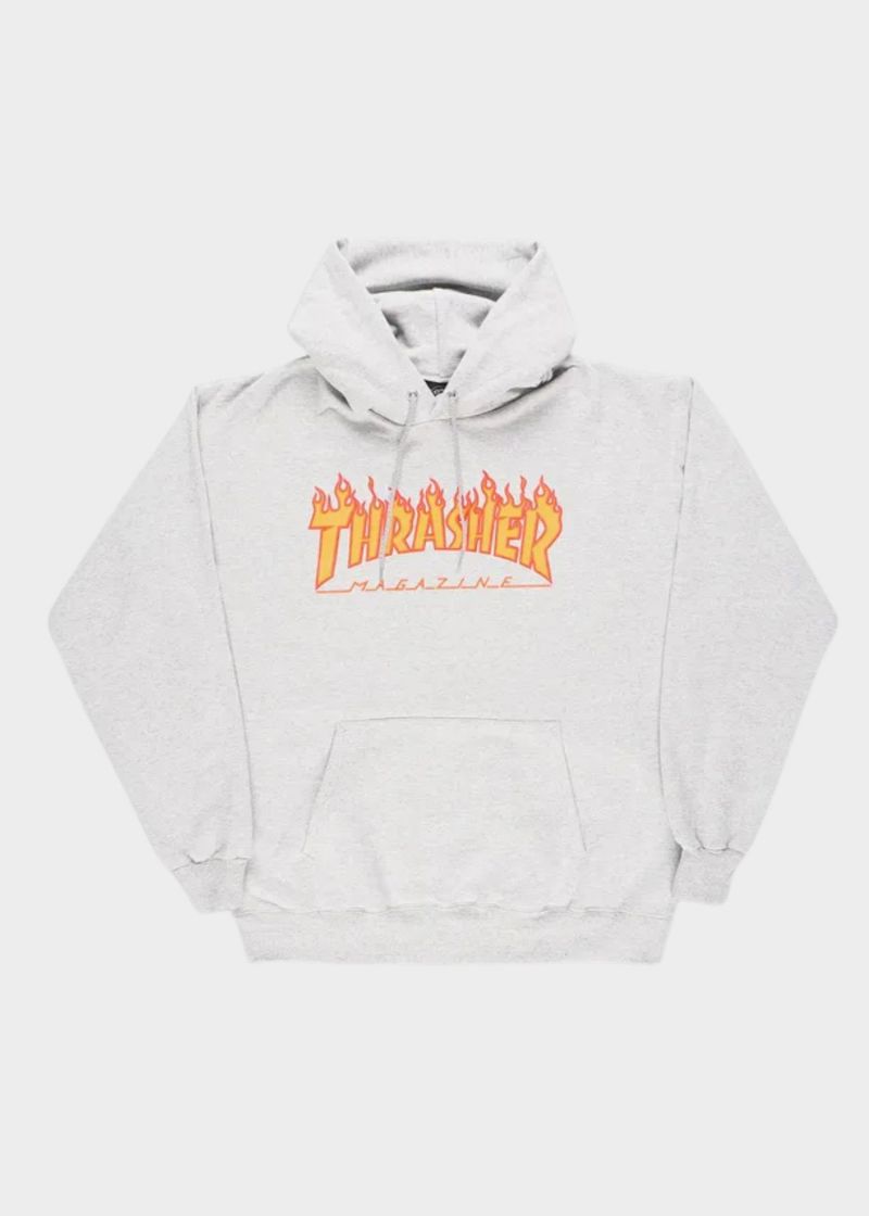 HOOD FLAME LOGO GRY