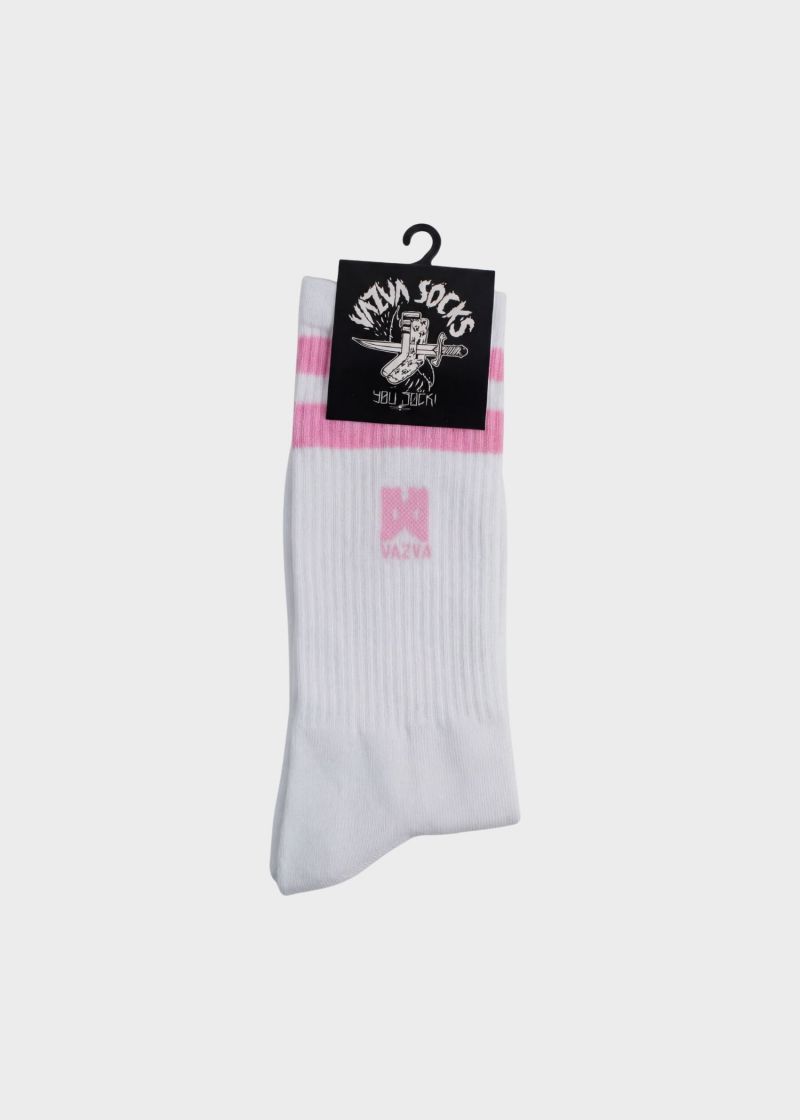 SOCK STRIPE MARSHMALLOW