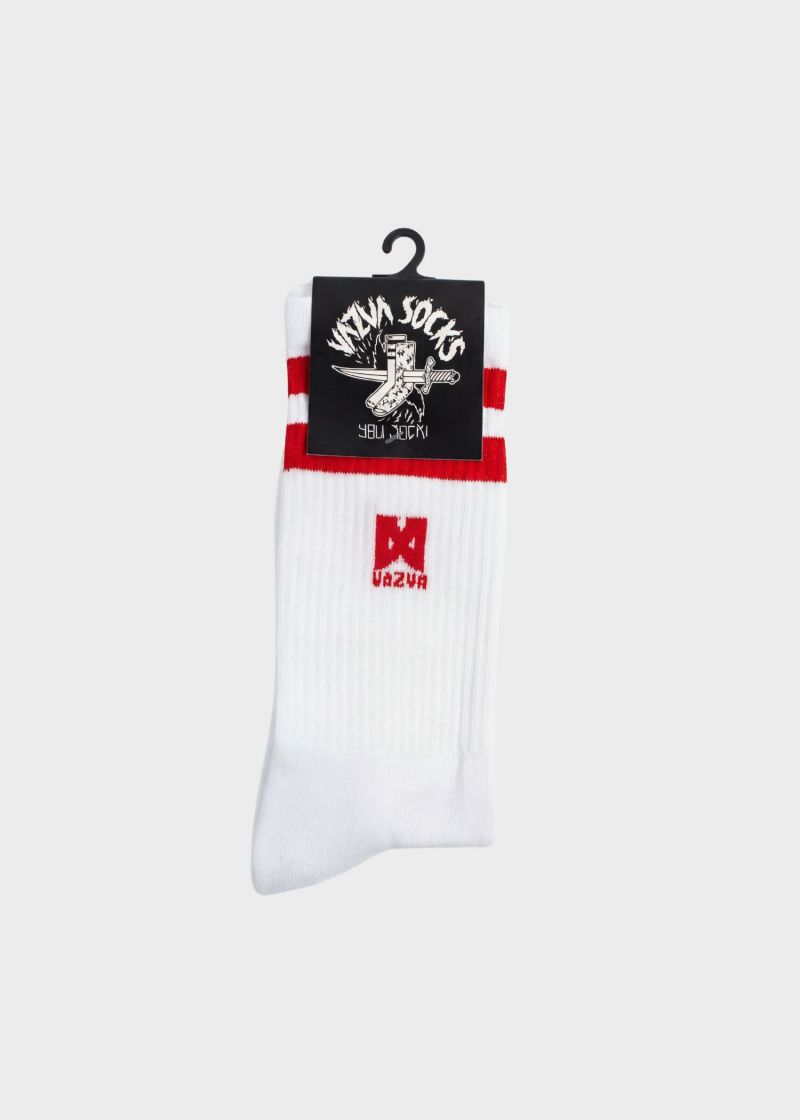 SOCK STRIPE RED