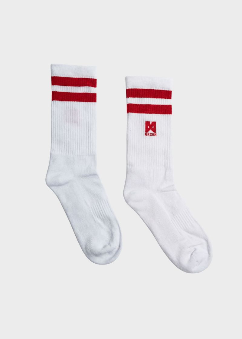 SOCK STRIPE RED 2