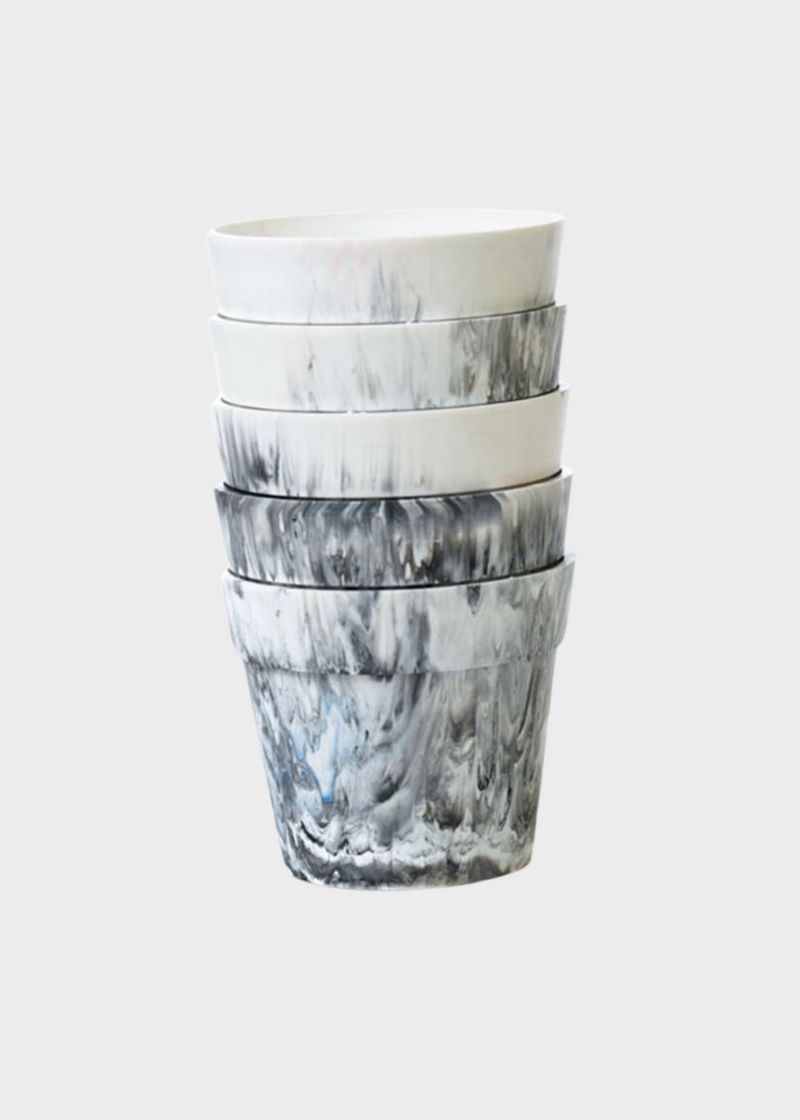 PLANT POT PRECIOUS BLACKWHITE