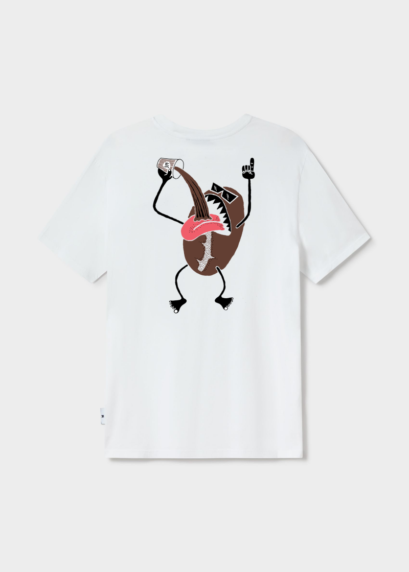 TSHIRT COFFEE BEAN WHITE