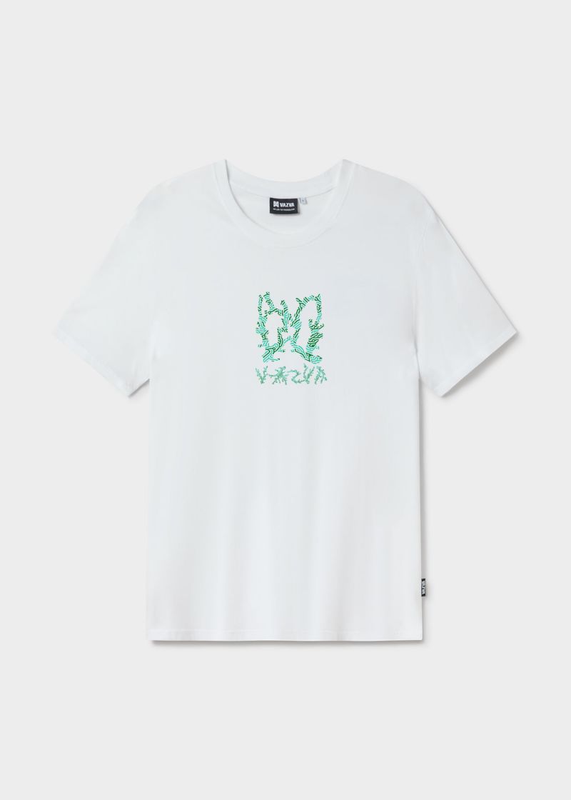 TSHIRT CORAL WHITE
