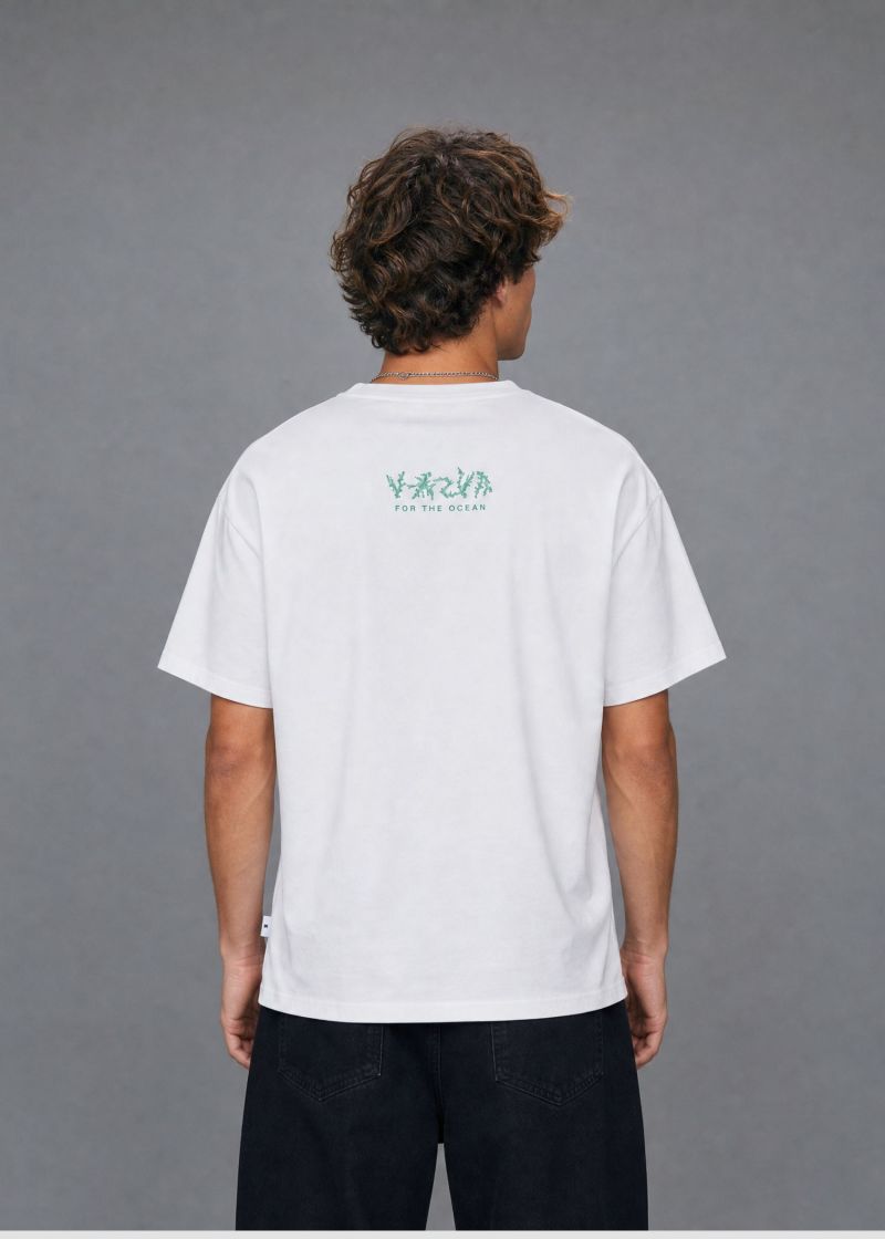TSHIRT CORAL WHITE 2