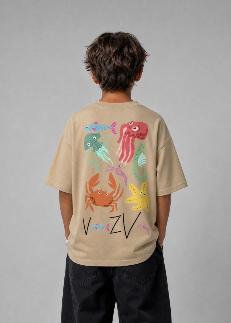 TSHIRT MARINE K BEIGE 2