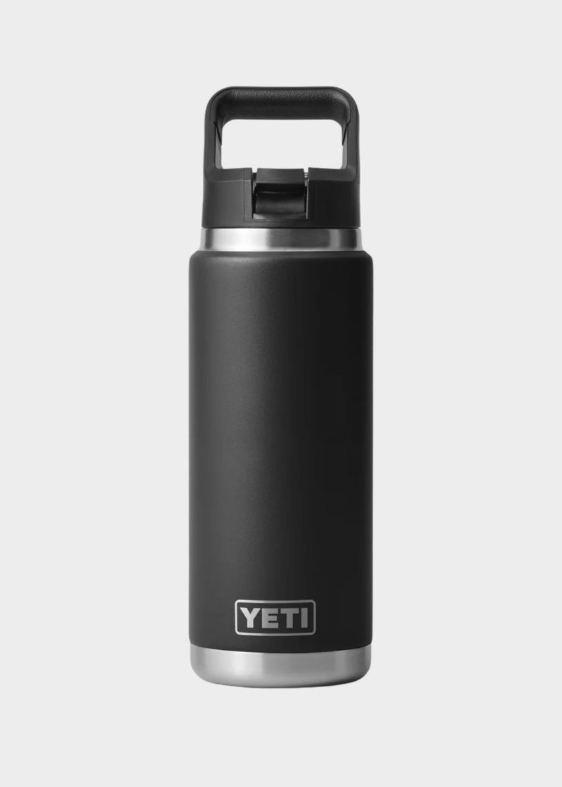 RAMBLER 26 OZ STRAW BLACK