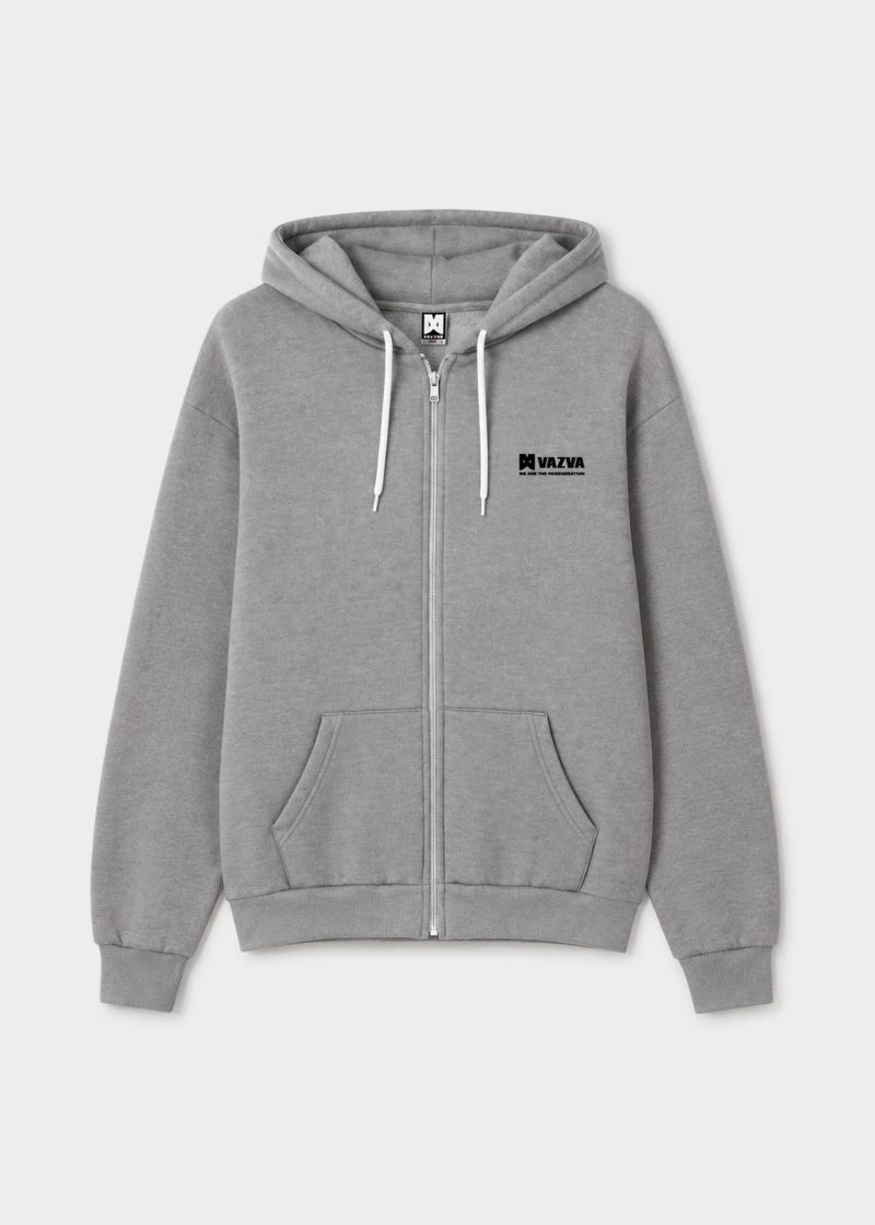 HOODIE ZIP REGENERATION GREY