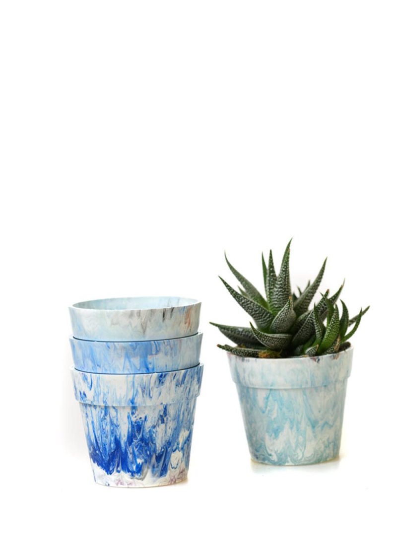 PLANT POT PRECIOUS  BLUE